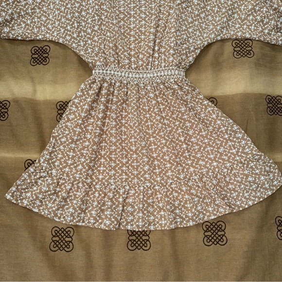 Shoshanna Women'S Beige Three-Quarter Sleeve Elastic Waist Dress Size 6 - Picture 13 of 17